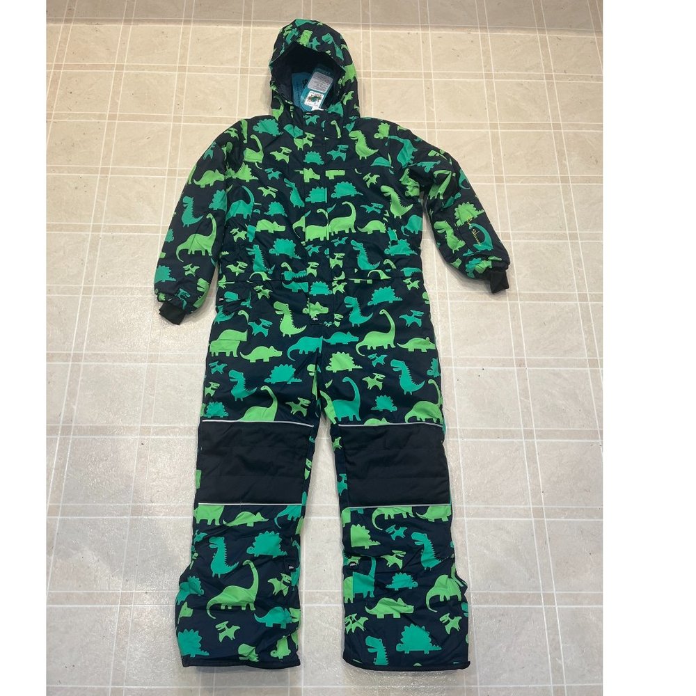 Phibee Snowsuit Green Dinosaur Print sz 160